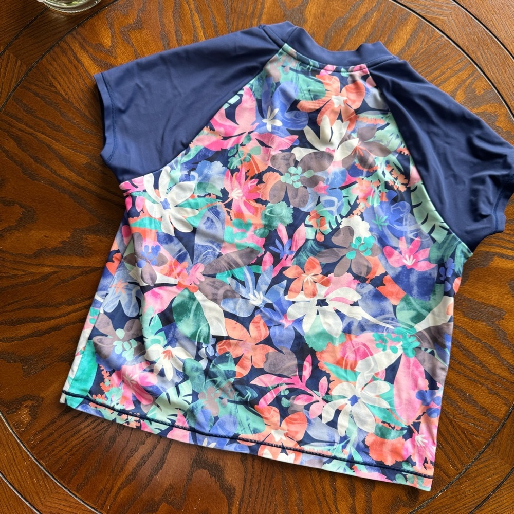 Athleta Blue Rashguard Swim Top - Picture 11 of 13